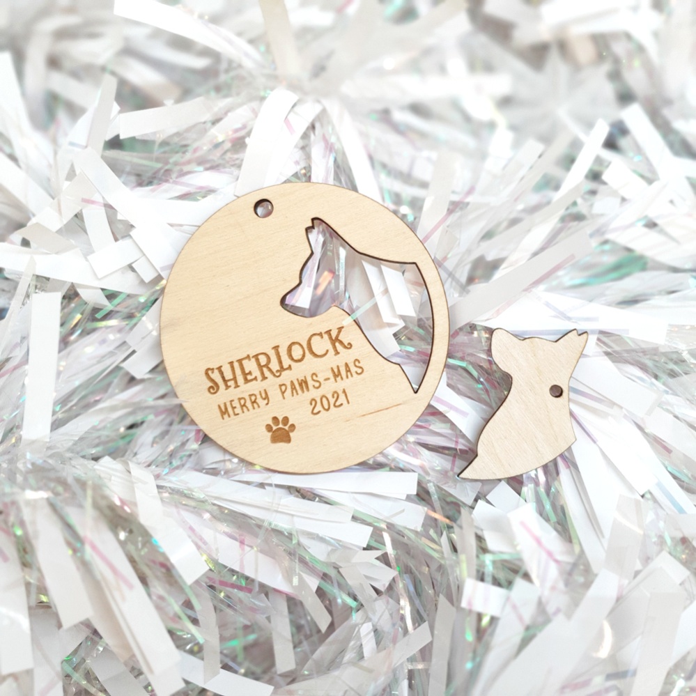 Personalised Pet Bauble - Merry Paws-mes